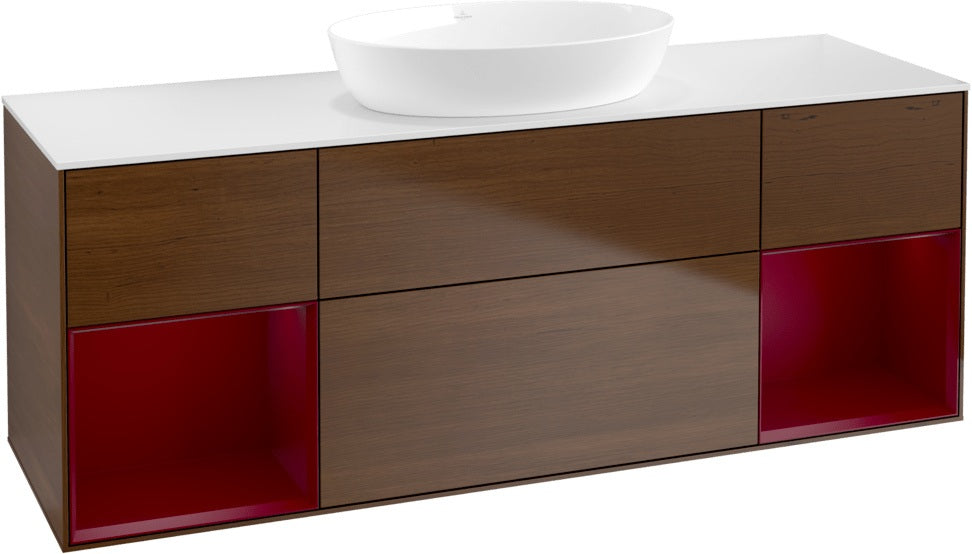 Villeroy & Boch Finion Waschbeckenunterschrank 1600 mm Glossy White Lacquer – mit LED-Beleuchtung