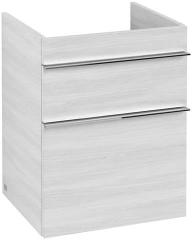 Villeroy & Boch Waschtischunterschrank VENTICELLO 466 mm Eiche Santana Oak mit 2 Auszügen und Griffleiste in Chrom