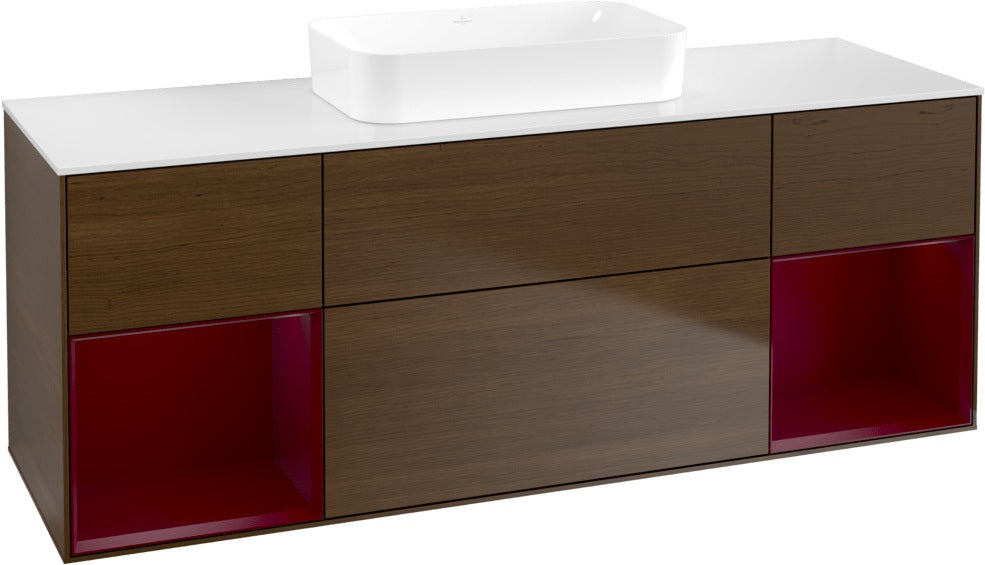Villeroy & Boch Finion Waschtischunterschrank 1600 mm Glossy White Lacquer mit Beleuchtung