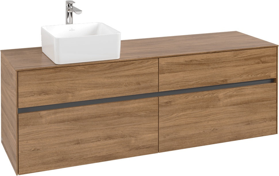 Villeroy & Boch Waschtischunterschrank Collaro C050 Kansas Oak 1600 mm mit 4 Auszügen und SoftClosing