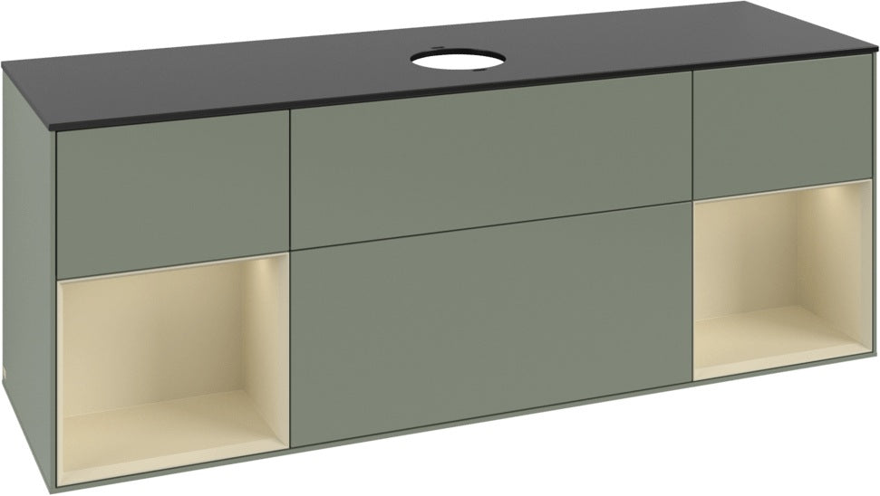 Villeroy & Boch Finion Waschtischunterschrank 1600 mm Glossy White Lacquer mit Beleuchtung