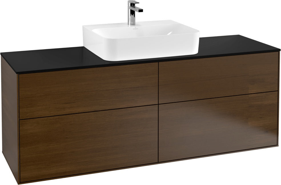 Villeroy & Boch Finion Waschtischunterschrank 1600 mm Anthrazit Matt mit Beleuchtung