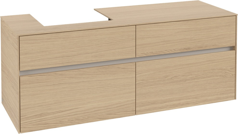 Villeroy & Boch Waschtischunterschrank Collaro C074 Nordic Oak 1400 mm mit 4 Auszügen