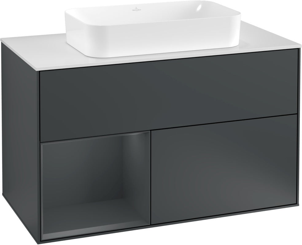 Villeroy & Boch Waschtischunterschrank Finion G241GF Glossy White Lacquer 1000 mm mit Beleuchtung