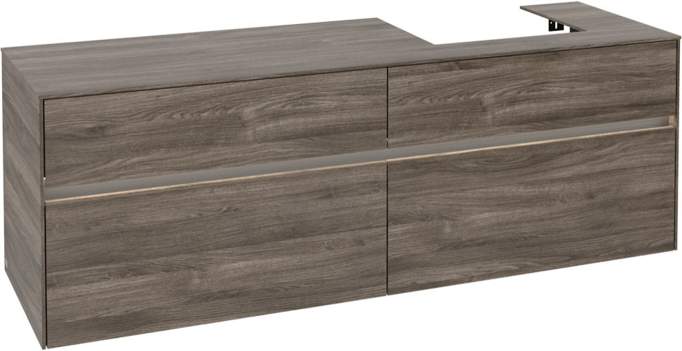 Villeroy & Boch Waschtischunterschrank Collaro C079B0 1600 mm Eiche mit LED-Beleuchtung
