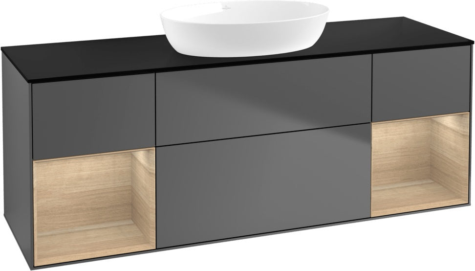 Villeroy & Boch Finion Waschtischunterschrank 1600 mm Glossy White Lacquer mit Beleuchtung