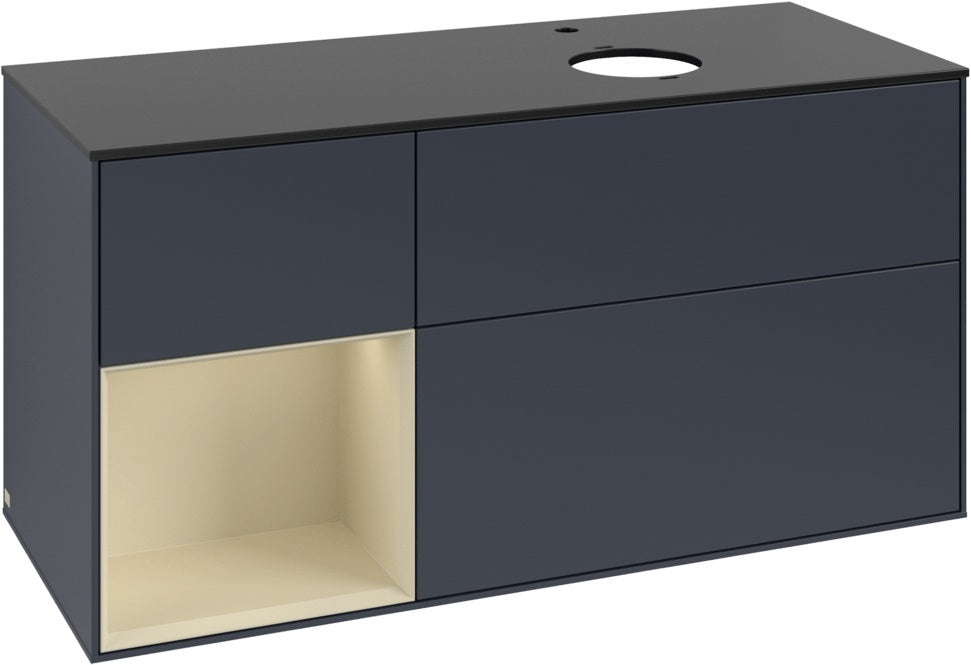 Villeroy & Boch Finion Waschtischunterschrank 1200 mm Glossy White Lacquer mit Beleuchtung
