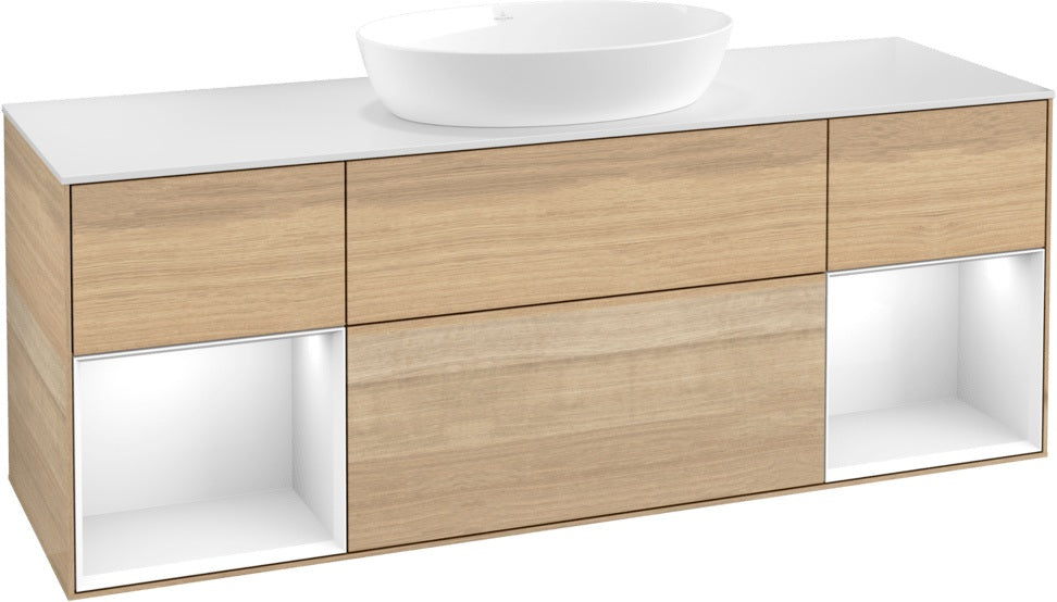 Villeroy & Boch Finion Waschtischunterschrank GD01GF 1600 mm Glossy White Lacquer mit Beleuchtung