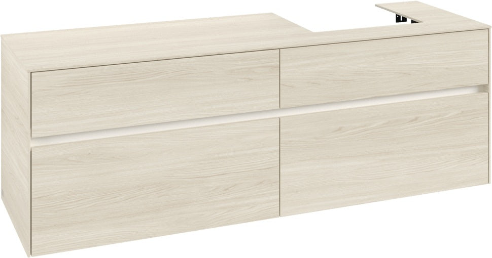 Villeroy & Boch Collaro Waschbeckenunterschrank 1600 mm White Oak mit LED-Beleuchtung