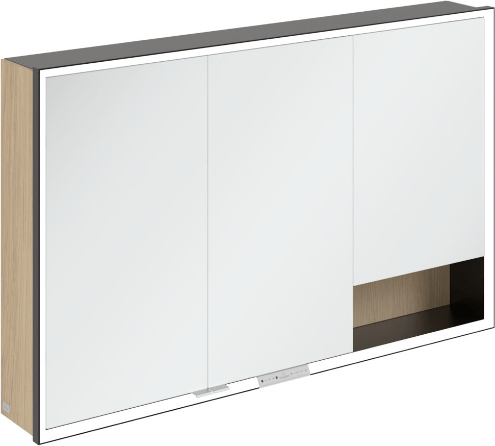 Villeroy & Boch Spiegelschrank My View+ B48110 1000 mm Graphite mit LED-Beleuchtung und SoftClosing