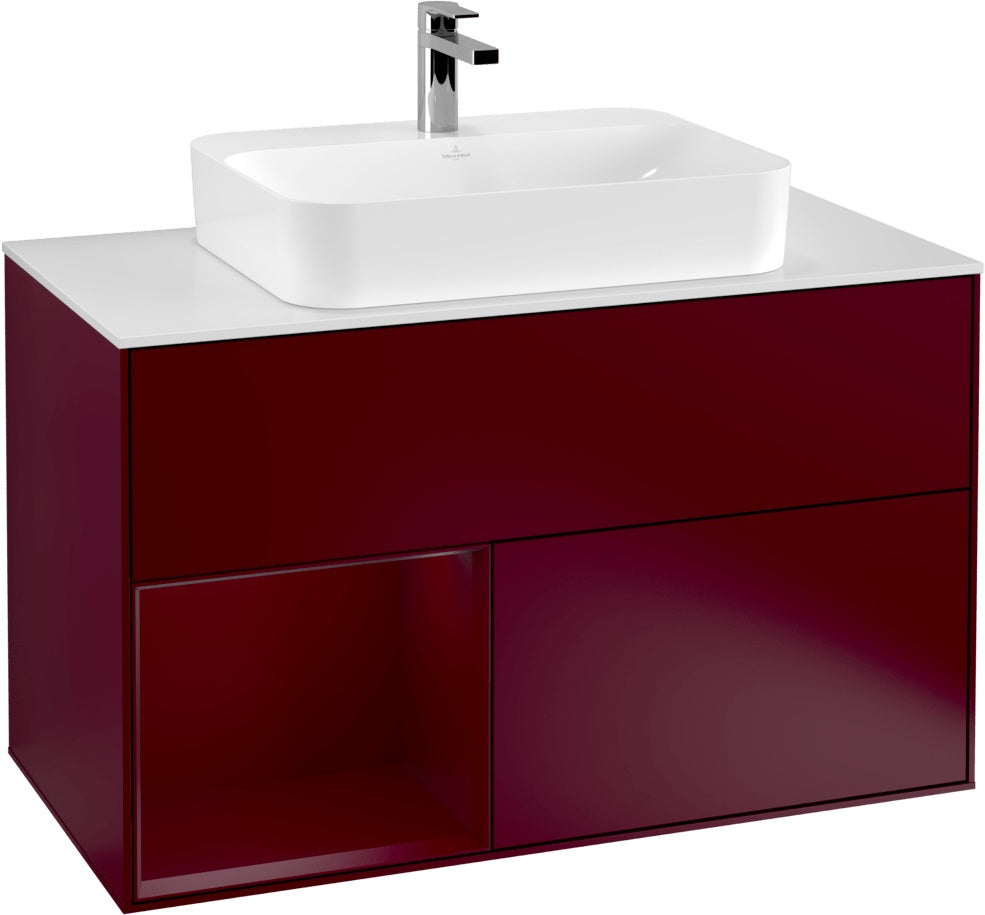 Villeroy & Boch Finion Waschtischunterschrank 1000 mm White Matt Lacquer mit LED-Beleuchtung