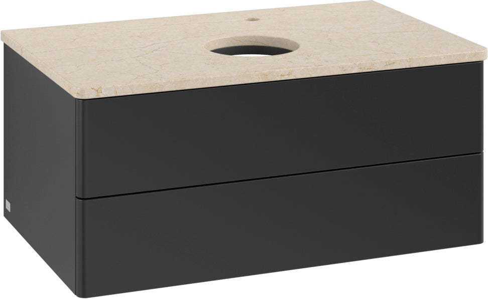 Villeroy & Boch Waschtischunterschrank Antao L19053 800 mm Anthrazit Matt Lack mit LED-Beleuchtung