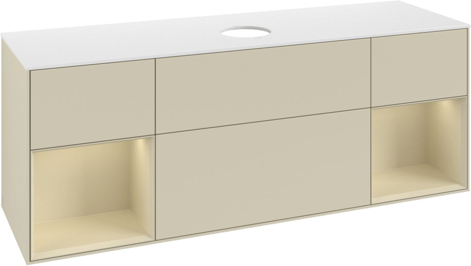 Villeroy & Boch Finion Waschtischunterschrank GD01GF 1600 mm Glossy White Lacquer mit Beleuchtung
