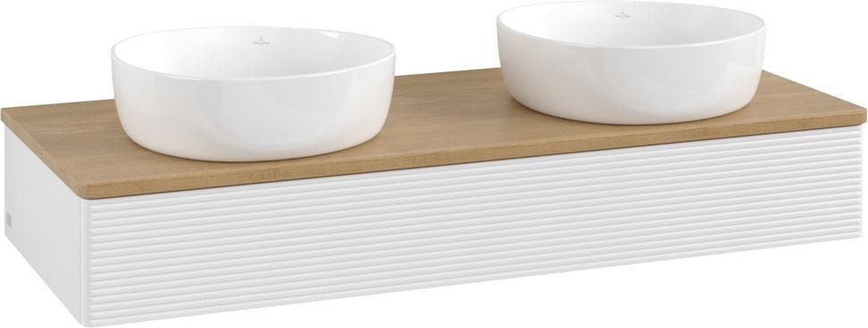 Villeroy & Boch Antao Waschtischunterschrank 1200 mm Glossy White Lacquer mit LED-Beleuchtung