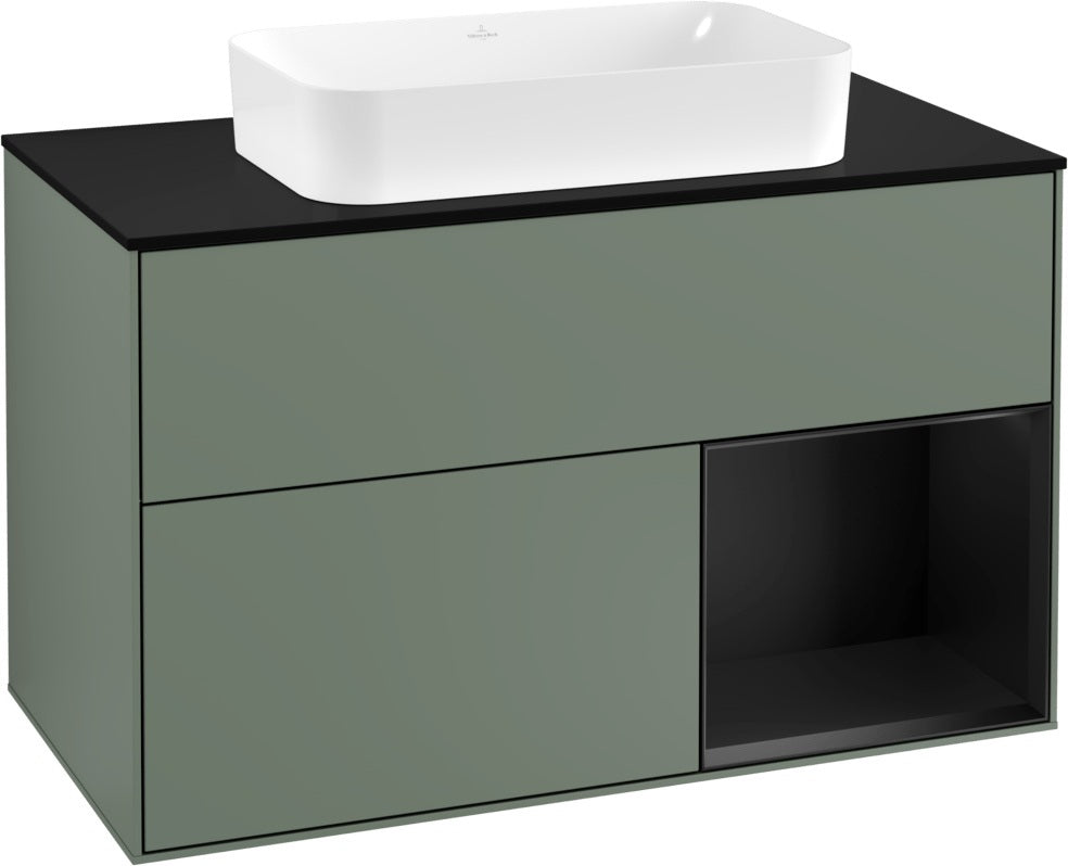 Villeroy & Boch Waschtischunterschrank Finion F252G 1000 mm Glossy White Lacquer mit LED-Beleuchtung