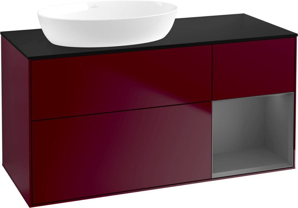 Villeroy & Boch Finion Waschtischunterschrank 1200 mm Glossy White Lacquer mit LED-Beleuchtung