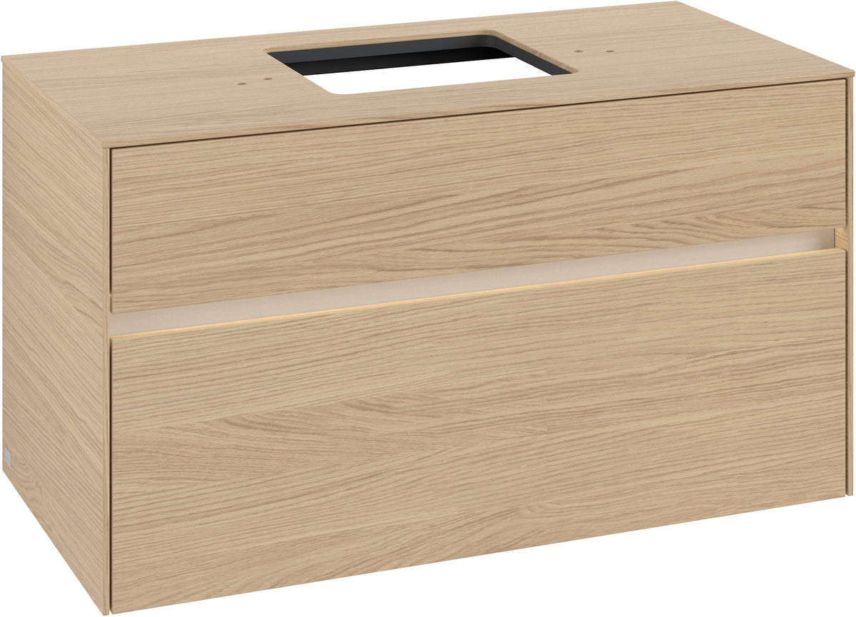 Villeroy & Boch Waschtischunterschrank Collaro C125 B0 Nordic Oak 1000 mm mit LED-Beleuchtung