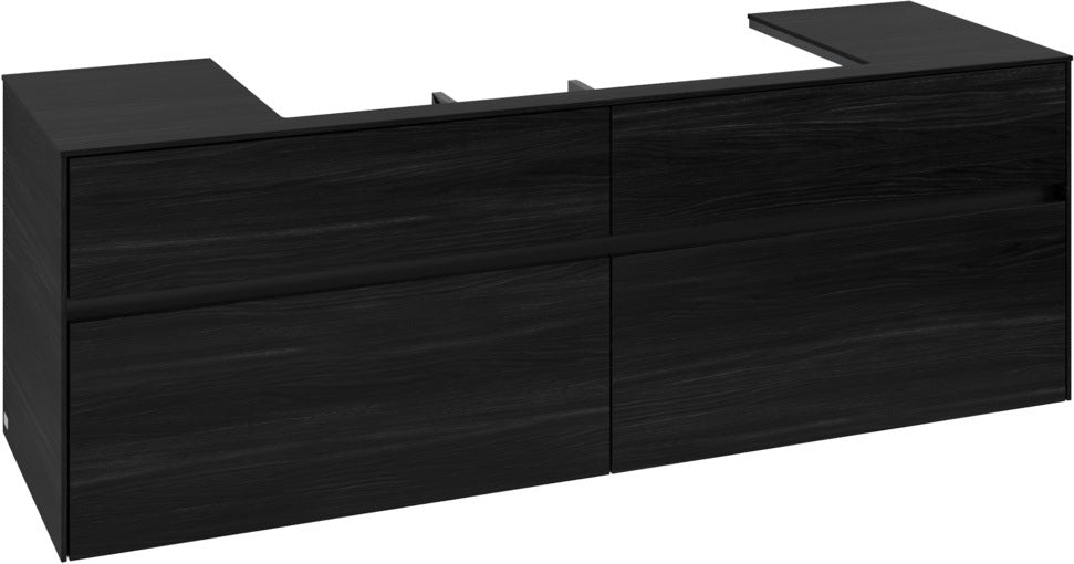 Villeroy & Boch Waschtischunterschrank Collaro C031 Black Oak 1600 mm – 4 Auszüge, SoftClosing