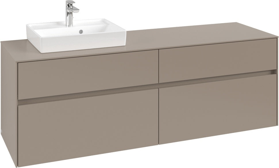 Villeroy & Boch Waschbeckenunterschrank Collaro C078 1600 mm Taupe mit 4 Auszügen und SoftClosing