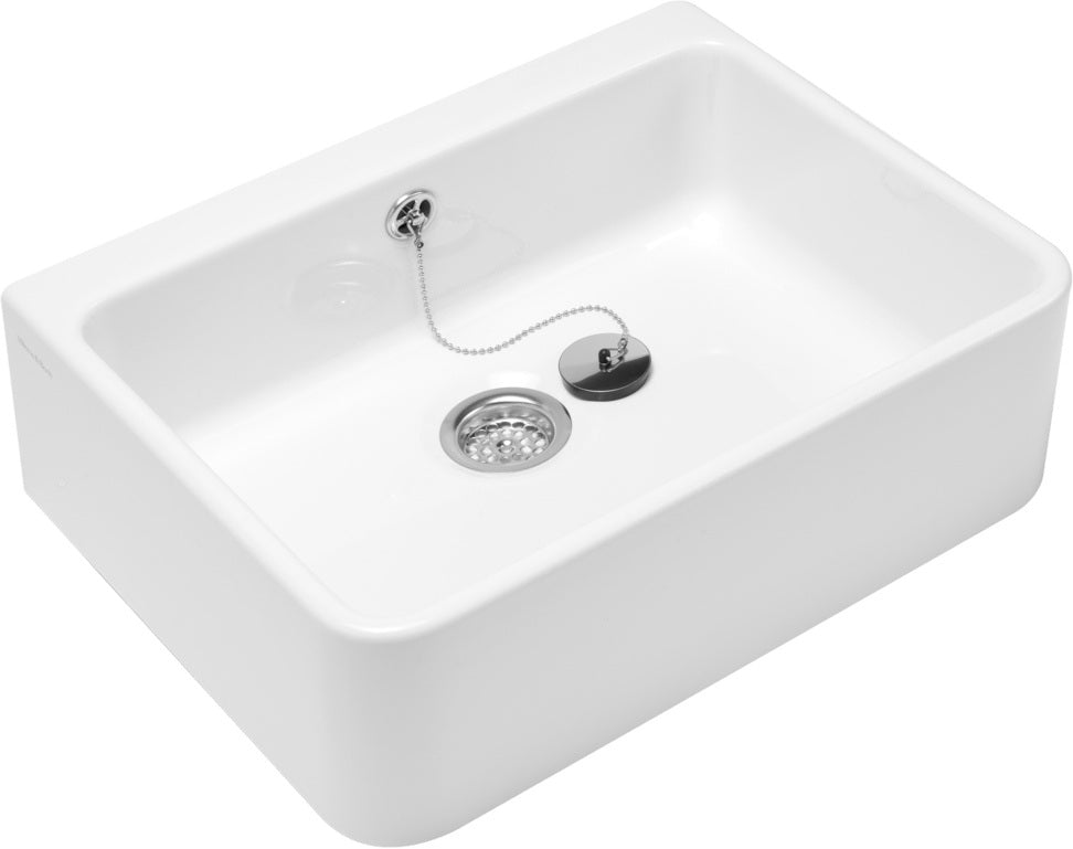 Villeroy & Boch Spülbecken O.novo 632100 – Rechteckig, Weiß Alpin, 495 x 400 mm, Wandmontage