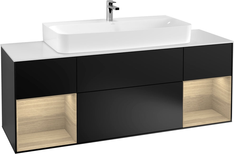 Villeroy & Boch Finion Waschtischunterschrank 1600 mm Glossy White Lacquer mit Beleuchtung
