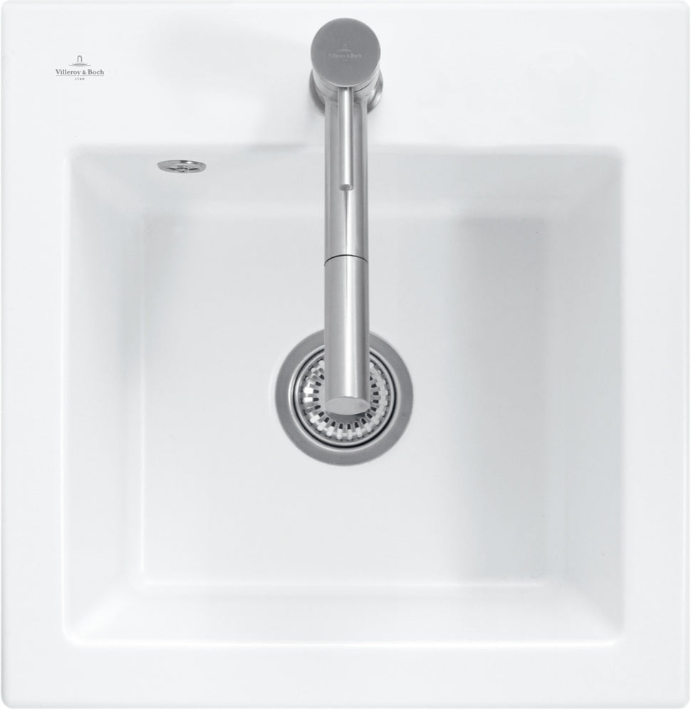 Villeroy & Boch Subway 50 S flat Flächenbündige Spüle 490x475mm Weiß Alpin CeramicPlus