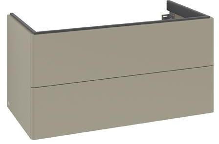 Villeroy & Boch Antao Waschtischunterschrank 988 mm Stone Grey Matt mit Push-Open