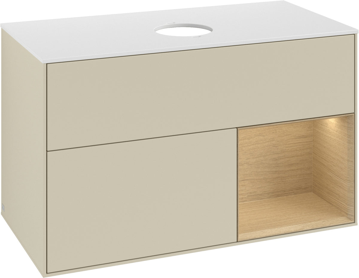 Villeroy & Boch Finion Waschtischunterschrank FA21GFGF 1000 mm Glossy White Lacquer