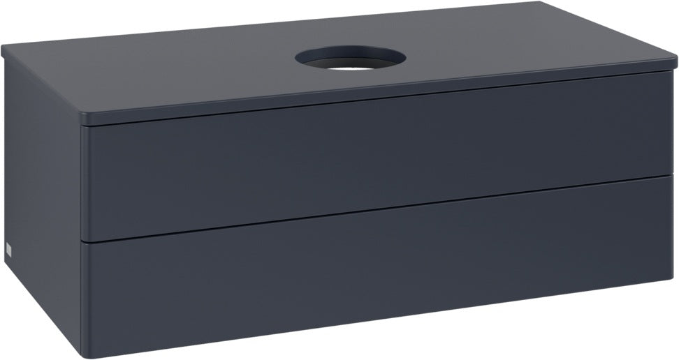 Villeroy & Boch Waschtischunterschrank Antao 1000 mm Midnight Blue Matt – 2 Auszüge, Push-to-Open