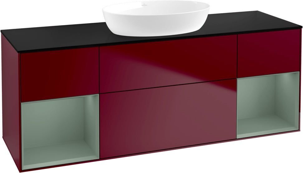 Villeroy & Boch Finion Waschtischunterschrank 1600 mm Glossy White Lacquer mit Beleuchtung