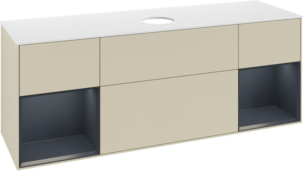 Villeroy & Boch Finion Waschtischunterschrank GD01GF 1600 mm Glossy White Lacquer mit Beleuchtung