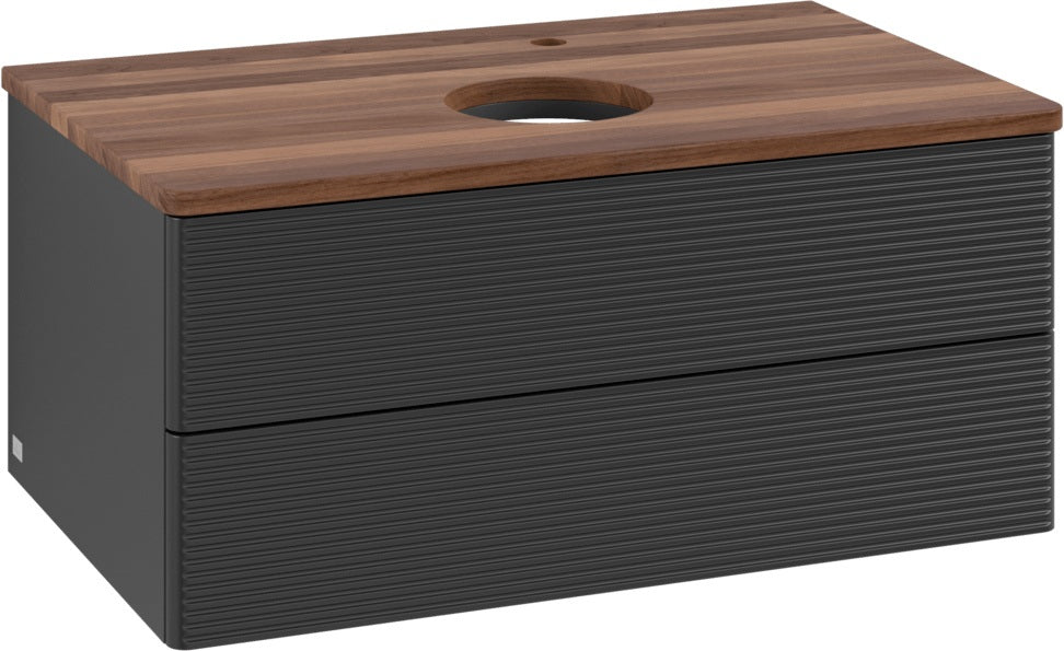 Villeroy & Boch Waschbeckenunterschrank Antao 800x360x500 mm Anthracite Matt Lacquer mit Auszugsbeleuchtung
