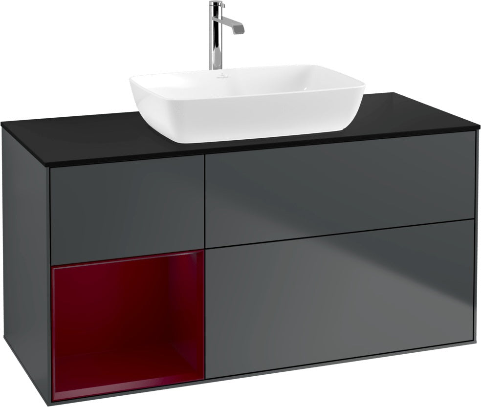 Villeroy & Boch Finion Waschtischunterschrank 1200 mm Glossy White Lacquer mit Beleuchtung