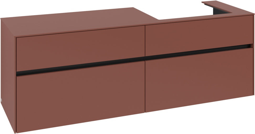 Villeroy & Boch Waschtischunterschrank Collaro C023B0 1600 mm White Oak mit Beleuchtung und SoftClosing