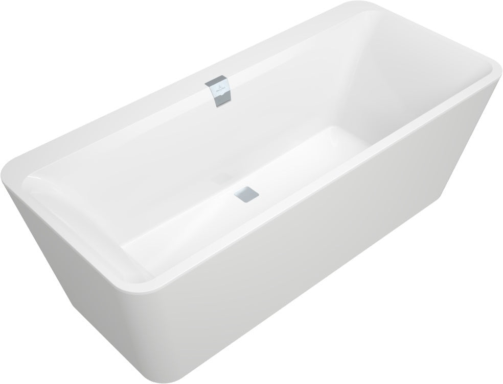 Villeroy & Boch Squaro Edge 12 Freistehende Badewanne 1800x800mm Weiß Alpin Quaryl