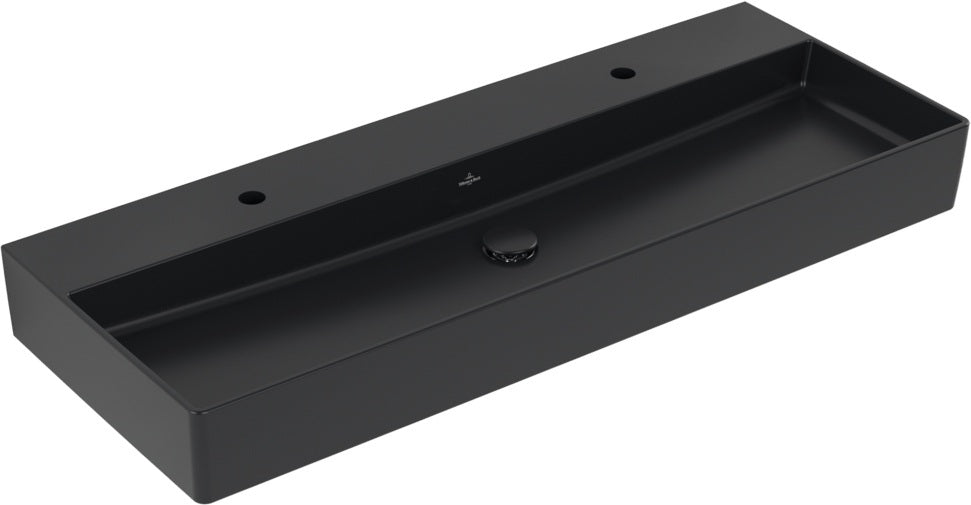 Villeroy & Boch Wandwaschbecken Memento 2.0 1200x470mm Pure Black CeramicPlus
