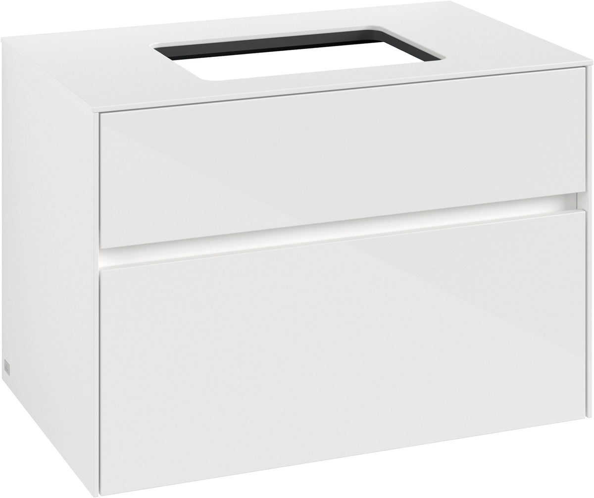 Villeroy & Boch Waschtischunterschrank Collaro C108 B0 800 mm Glossy White mit LED-Beleuchtung