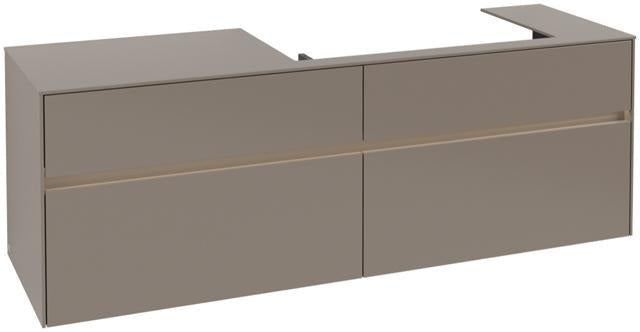 Villeroy & Boch Waschtischunterschrank Collaro C027 B0 1600 mm Glossy White mit LED-Beleuchtung