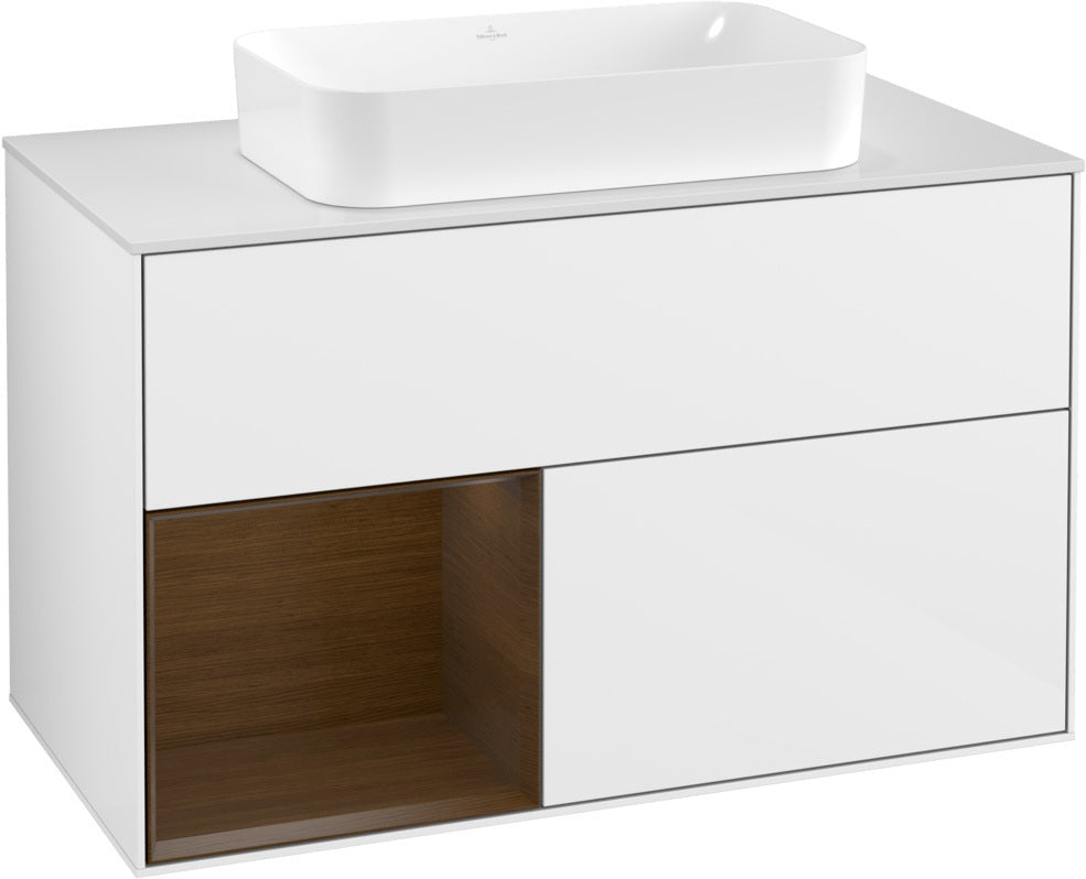 Villeroy & Boch Waschtischunterschrank Finion G241GF Glossy White Lacquer 1000 mm mit Beleuchtung
