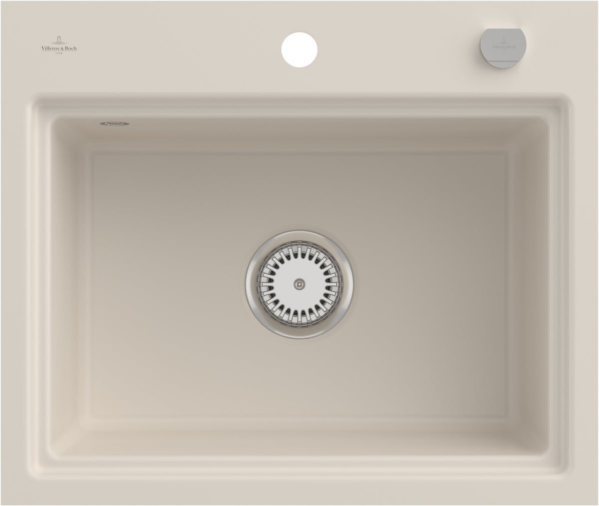 Villeroy & Boch Subway Style 60 S Flat Einbauspüle Ivory CeramicPlus 600x510mm