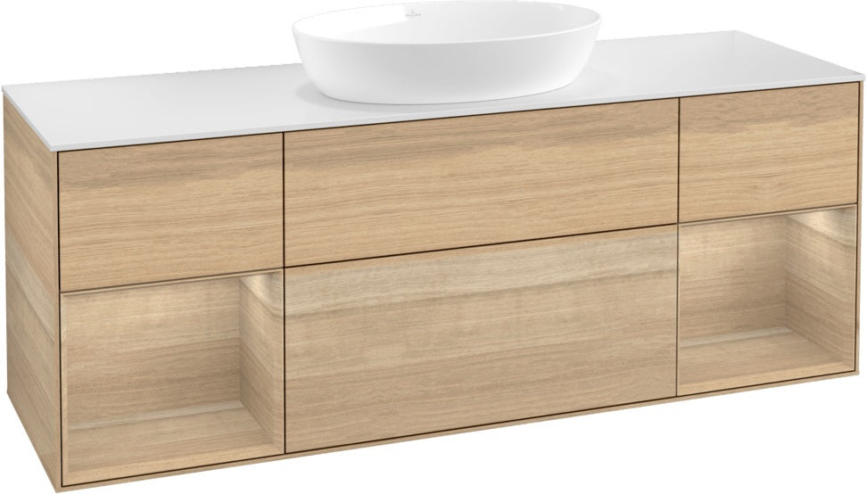Villeroy & Boch Finion Waschtischunterschrank GD01GF 1600 mm Glossy White Lacquer mit Beleuchtung