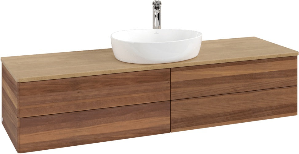 Villeroy & Boch Waschtischunterschrank Antao K25051 1600 mm Warm Walnut mit 4 Auszügen