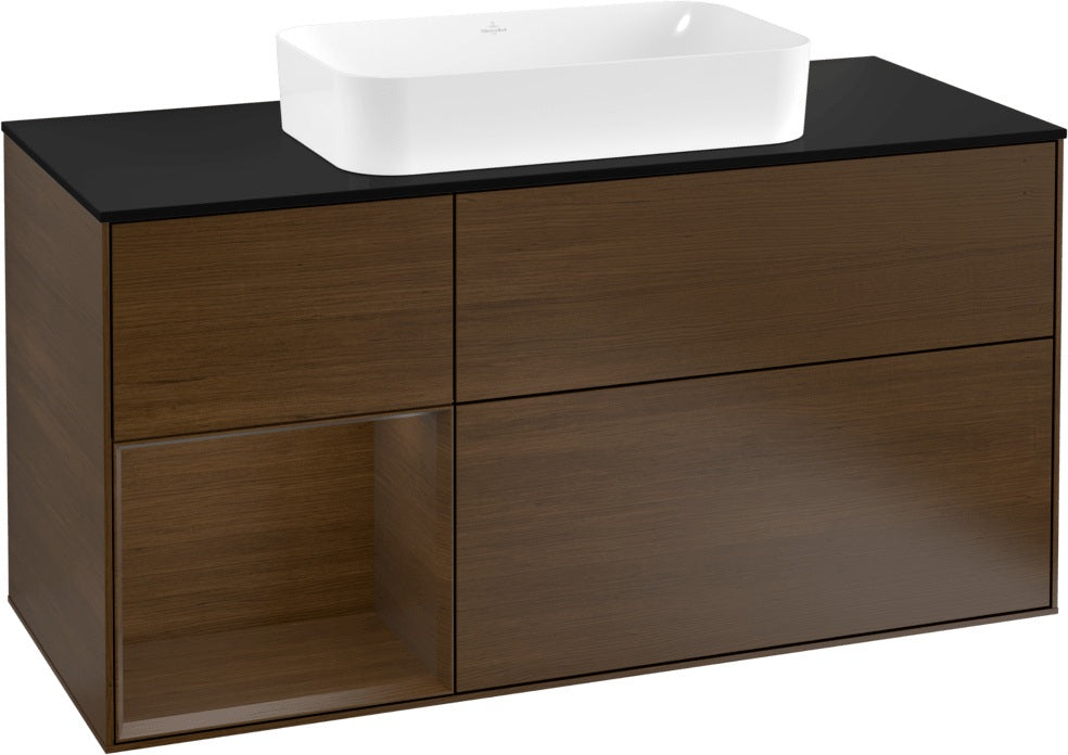 Villeroy & Boch Finion Waschtischunterschrank 1200 mm Glossy White Lacquer mit LED-Beleuchtung
