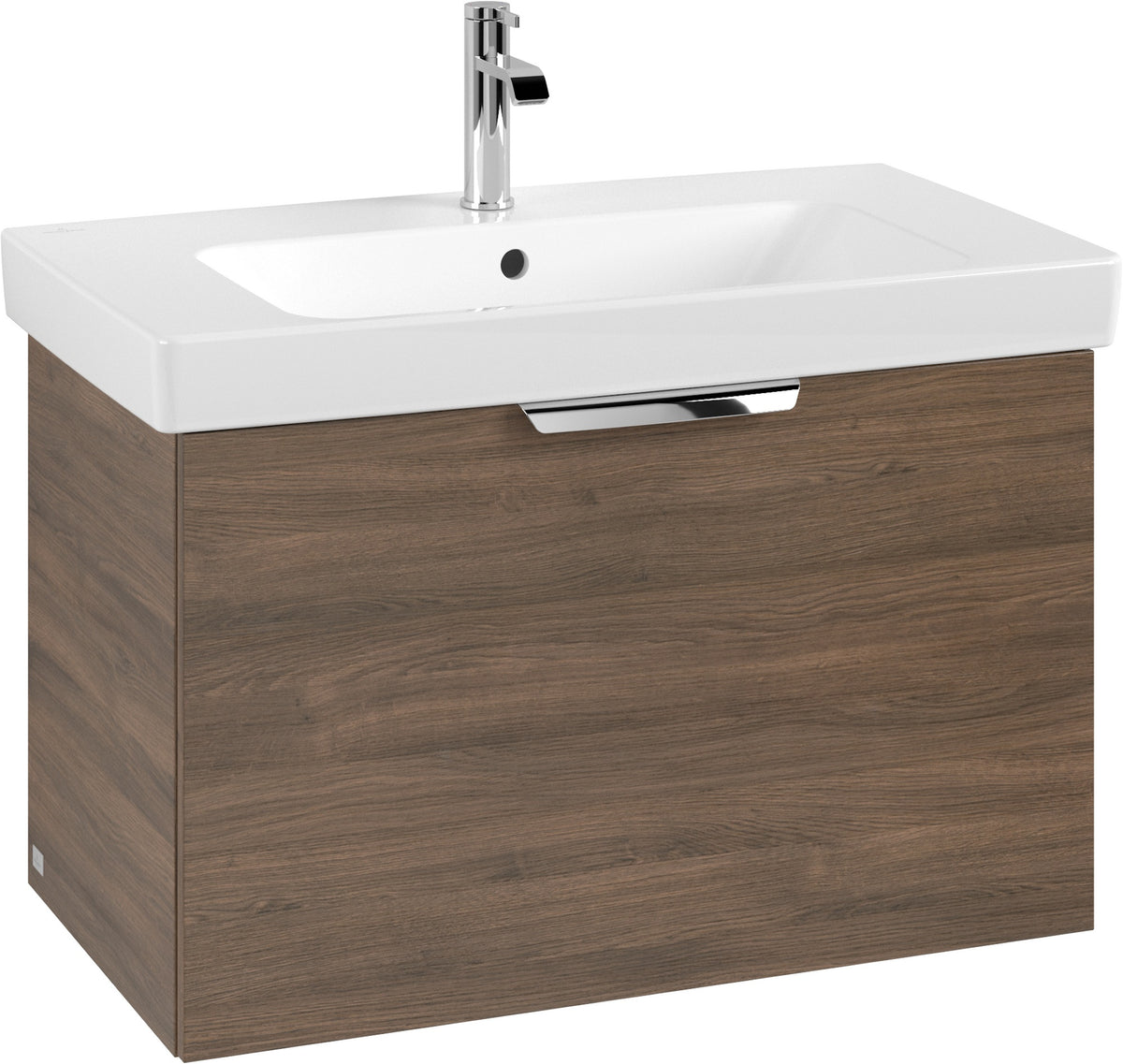 Villeroy & Boch LineUp Badezimmerset 1000 mm mit Spiegel Arizona Oak – Waschbecken, Unterschrank & Spiegel