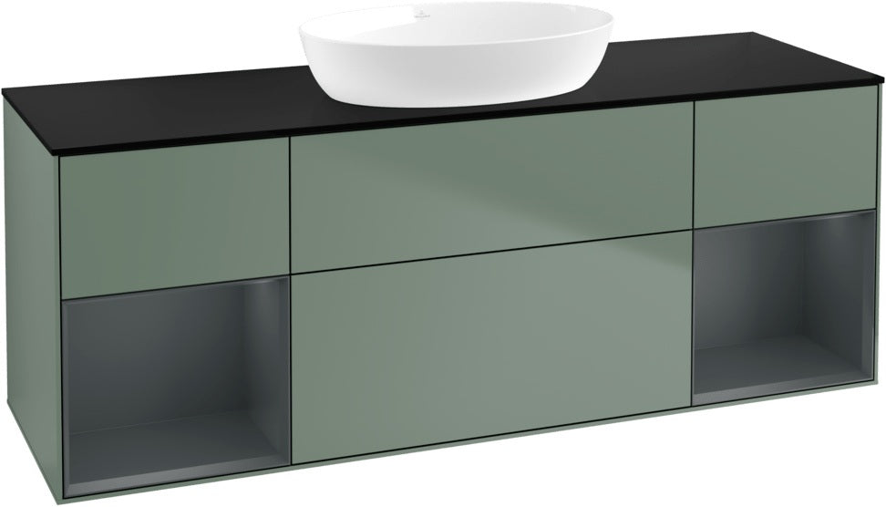 Villeroy & Boch Finion Waschtischunterschrank 1600 mm Glossy White Lacquer mit Beleuchtung