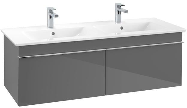 Villeroy & Boch Venticello Waschbeckenunterschrank 1253 mm Glossy White – 2 Auszüge, wandhängend
