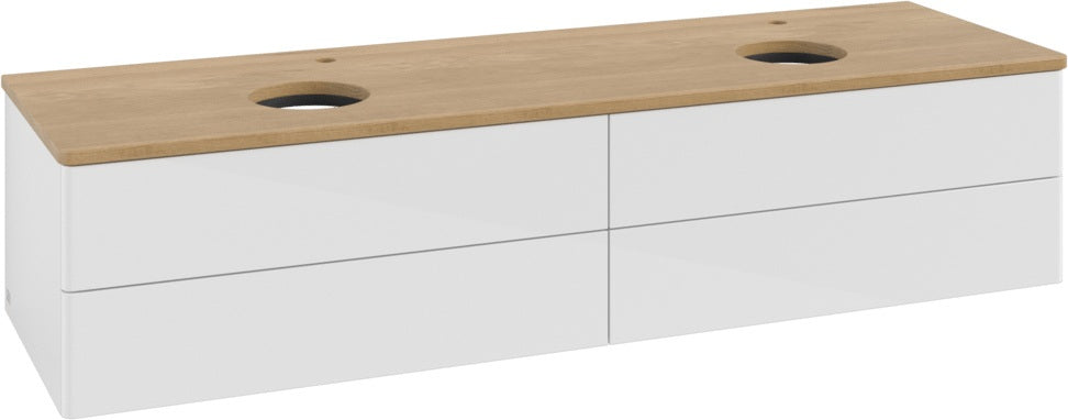 Villeroy & Boch Waschtischunterschrank Antao 1600 mm Glossy White mit LED-Beleuchtung