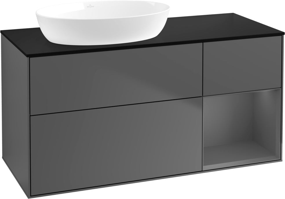 Villeroy & Boch Finion Waschtischunterschrank 1200 mm Glossy White Lacquer mit LED-Beleuchtung