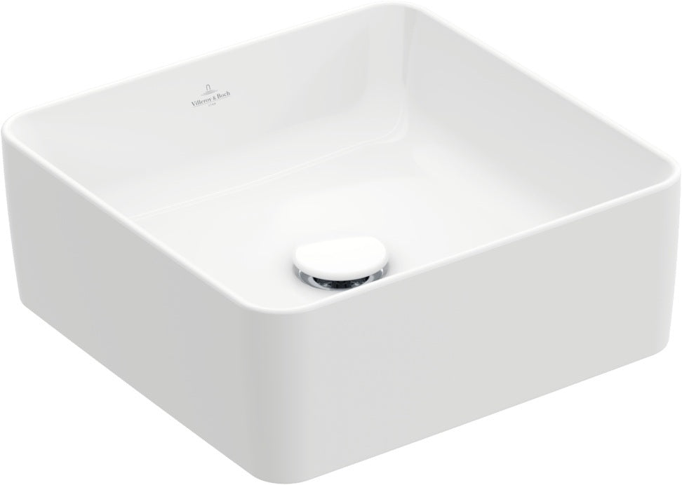 Villeroy & Boch Aufsatzwaschbecken Collaro 4A2138 380x380mm Quadrat Weiß Alpin