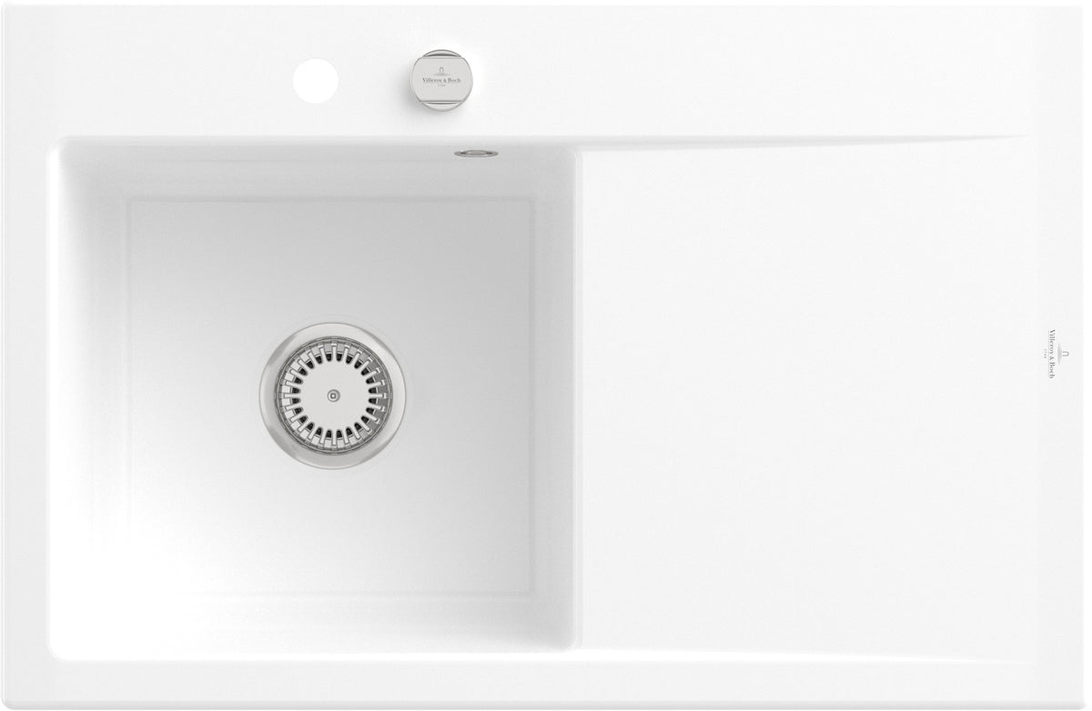 Villeroy & Boch Einbauspüle Subway Style 45 – Stone White CeramicPlus, 78x51 cm, Keramik